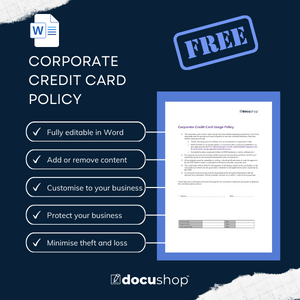 Corporate Credit Card Policy Template Docushop