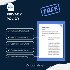 Free Editable Privacy Policy Template from Docushop