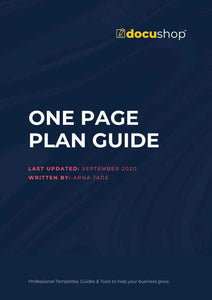 One Page Plan Template & Guide