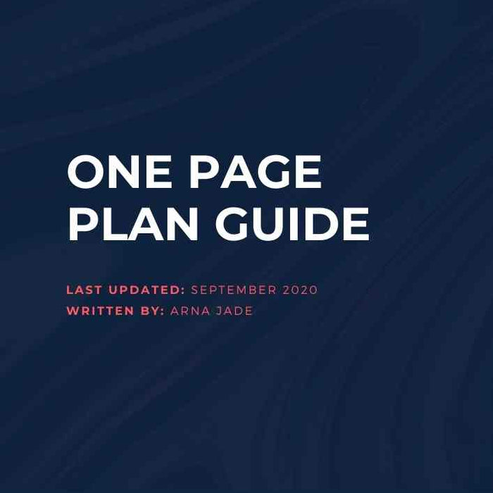 One Page Plan Template & Guide One Page Plan Template & Guide
