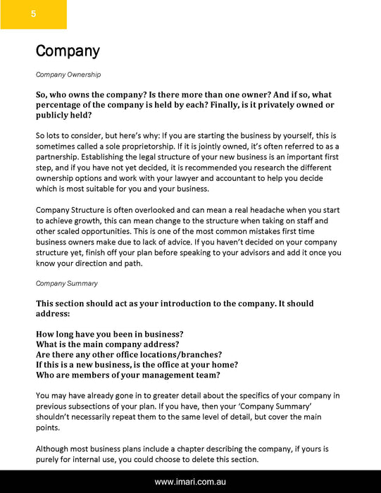 Business Plan Template Business Plan Template