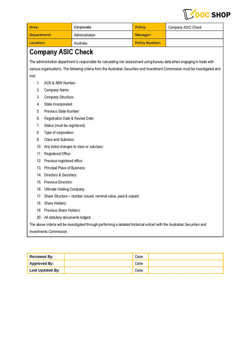 Accounts Receivable - ASIC Check Accounts Receivable - ASIC Check