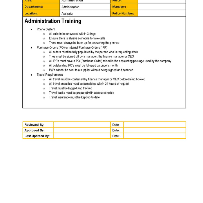 Administration Guidelines Administration Guidelines
