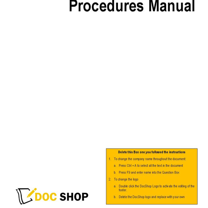 Company Policy & Procedures Manual Company Policy & Procedures Manual