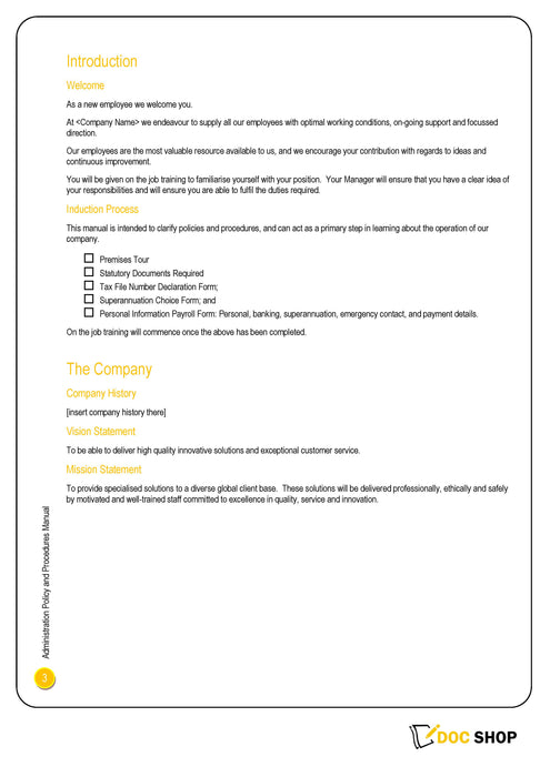 Company Policy & Procedures Manual