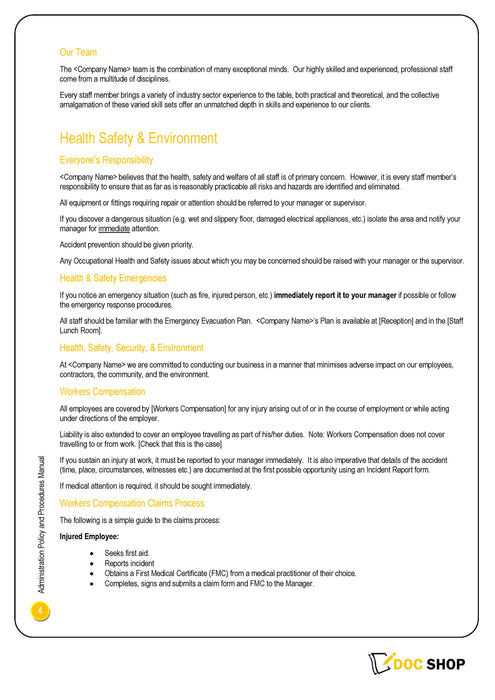 Company Policy & Procedures Manual Company Policy & Procedures Manual