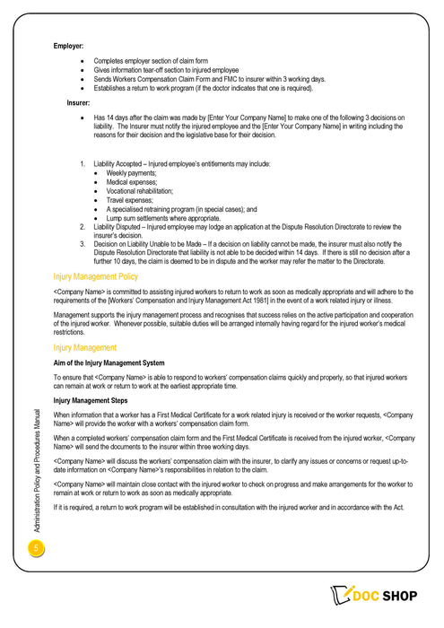 Company Policy & Procedures Manual Company Policy & Procedures Manual