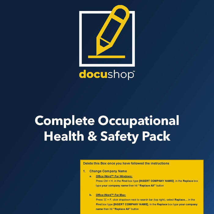 Complete Occupational Health & Safety Pack Complete Occupational Health & Safety Pack