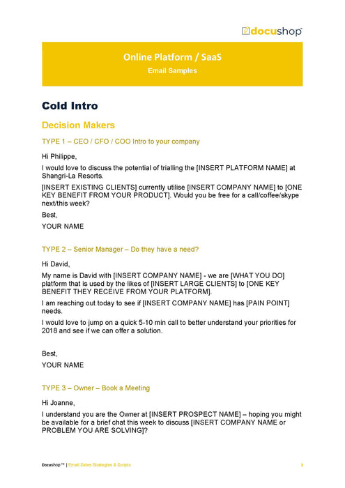 Sales Strategies & Scripts (Email & Phone) Sales Strategies & Scripts (Email & Phone)