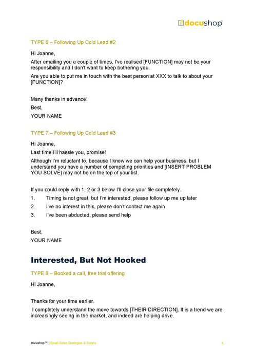 Sales Strategies & Scripts (Email & Phone) Sales Strategies & Scripts (Email & Phone)