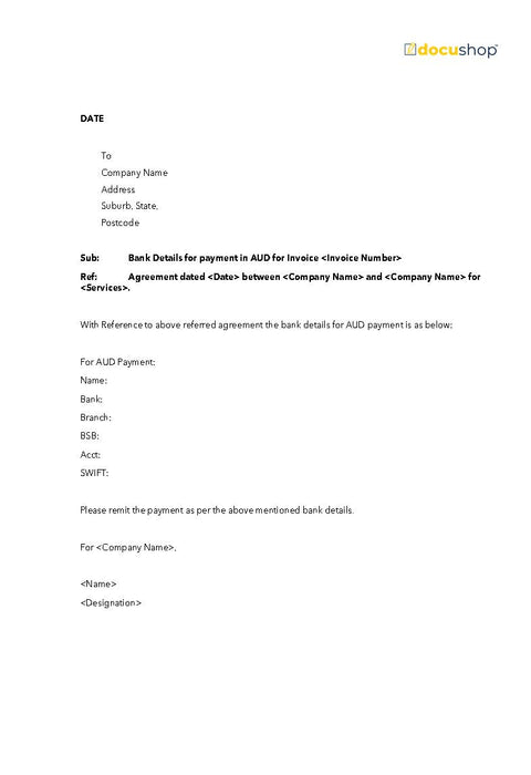 Bank Account Details Letter Bank Account Details Letter