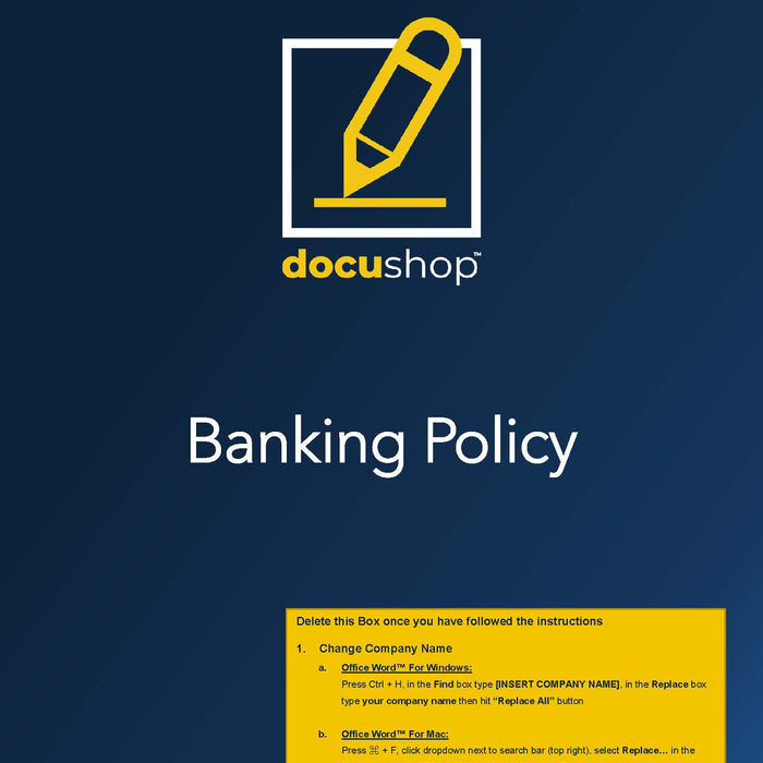 Cash & Cheques Banking Policy Cash & Cheques Banking Policy