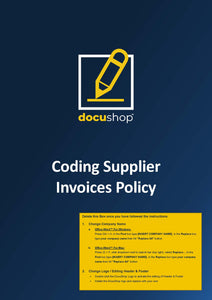 Coding Supplier Invoices Policy