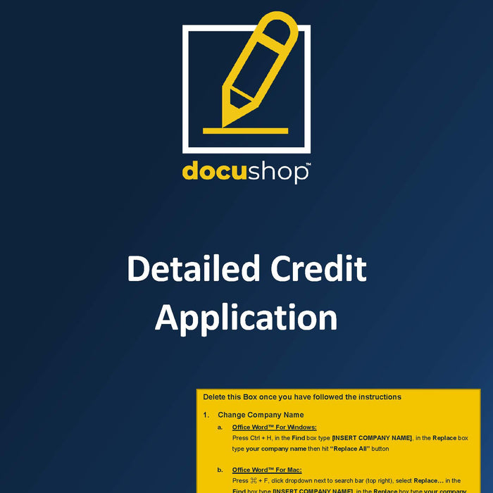 Credit Application Form Credit Application Form