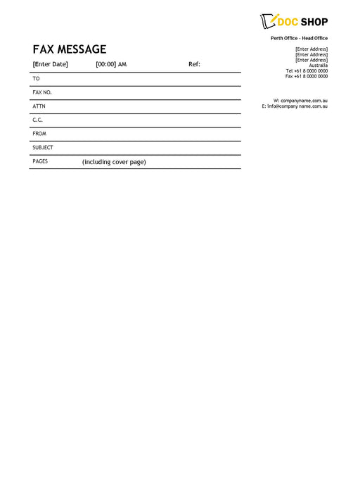 Fax Template Header Fax Template Header