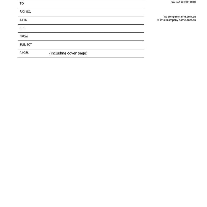 Fax Template Header Fax Template Header