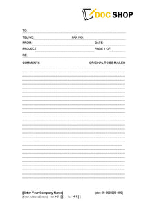 Fax Template