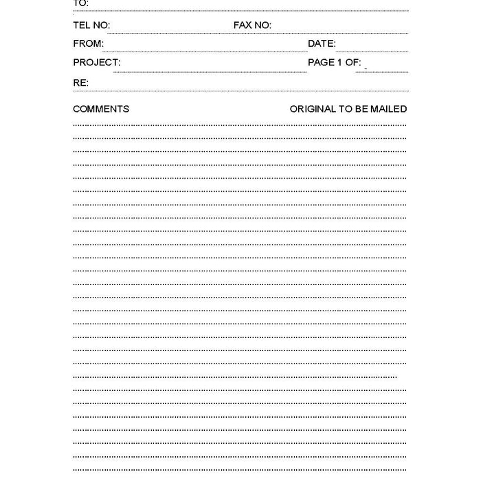 Fax Template Fax Template