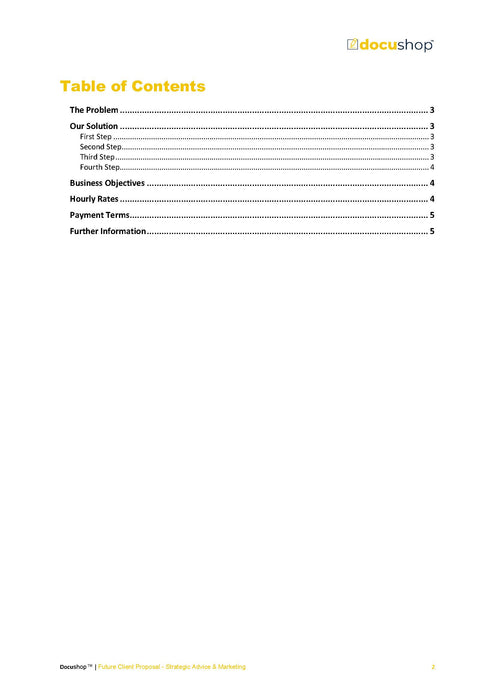 Future Client Proposal - Strategic Advice & Marketing Template Future Client Proposal - Strategic Advice & Marketing Template