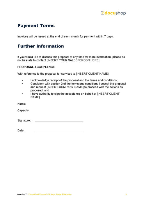Future Client Proposal - Strategic Advice & Marketing Template Future Client Proposal - Strategic Advice & Marketing Template
