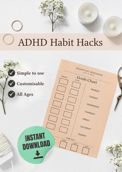 ADHD Habit Hacks Templates - Gamifying Dopamine ADHD Habit Hacks Templates - Gamifying Dopamine