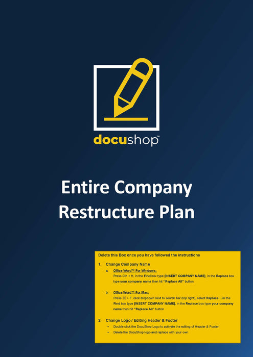 Entire Company Restructure Plan Template Entire Company Restructure Plan Template