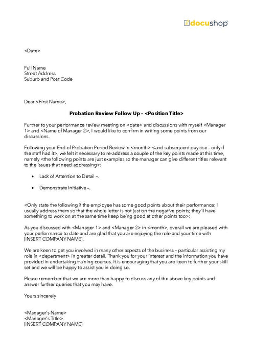 Letter - Review to Improve but Keep Employee Letter - Review to Improve but Keep Employee