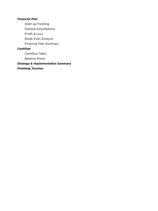 Special Offer - Business & Financial Plan Template Bundle Special Offer - Business & Financial Plan Template Bundle
