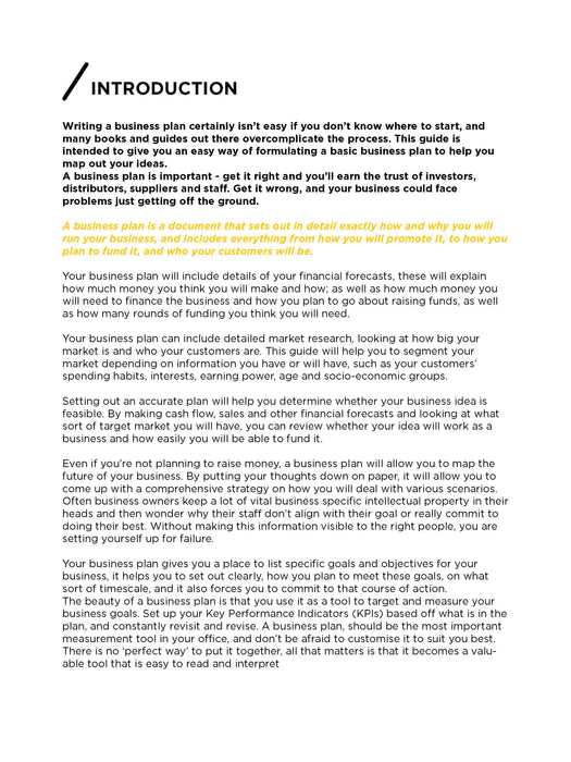 Business Plan Writing Guide Business Plan Writing Guide