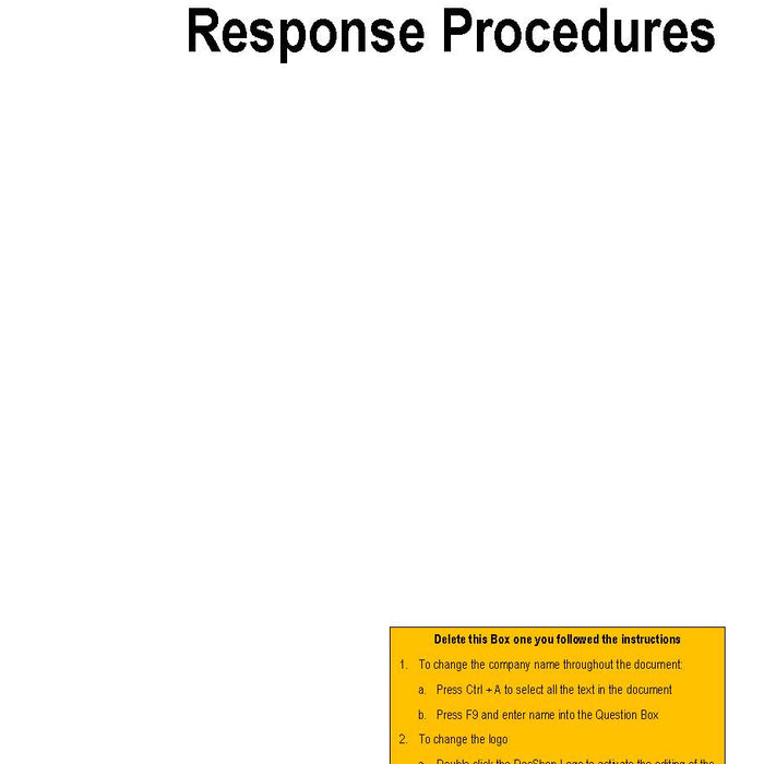 Incident Response Procedures Incident Response Procedures
