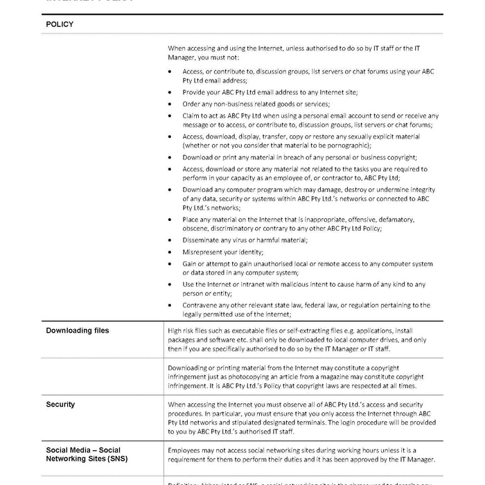 Internet Policy Internet Policy