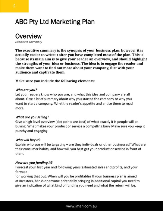 Marketing Plan Template Marketing Plan Template