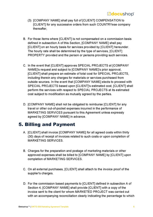 Marketing Contract Agreement Template Marketing Contract Agreement Template