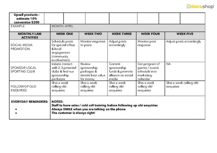 Local Area Marketing (LAM) Activity Budget Sheet Template Local Area Marketing (LAM) Activity Budget Sheet Template