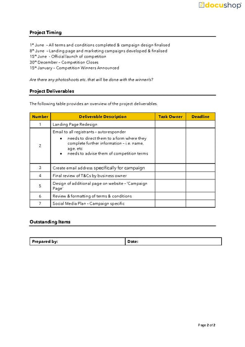 Marketing Campaign Project Launch Plan Template Marketing Campaign Project Launch Plan Template