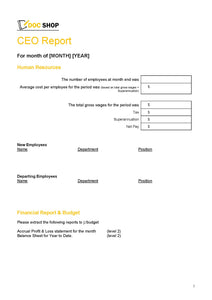 CEO Meeting Template