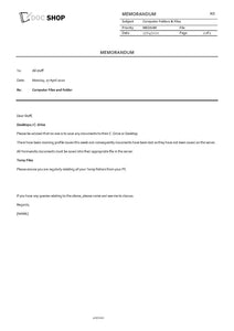 Memo - Computer Files & Folders