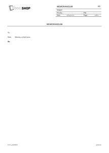 Memorandum Template