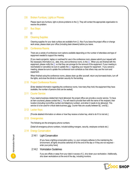 Administration Policies & Procedures Manual