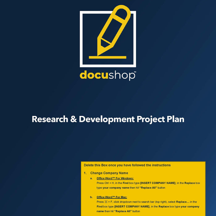 Research & Development Project Plan Template