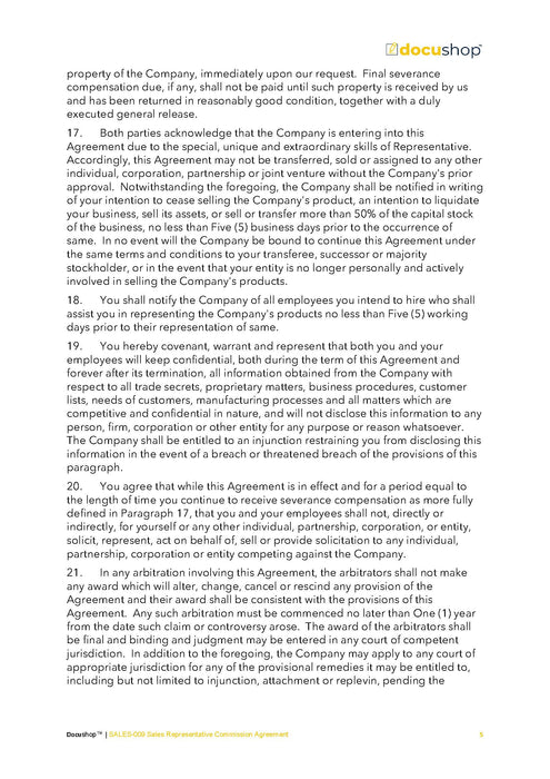 Sales Representative Commission Agreement Sales Representative Commission Agreement