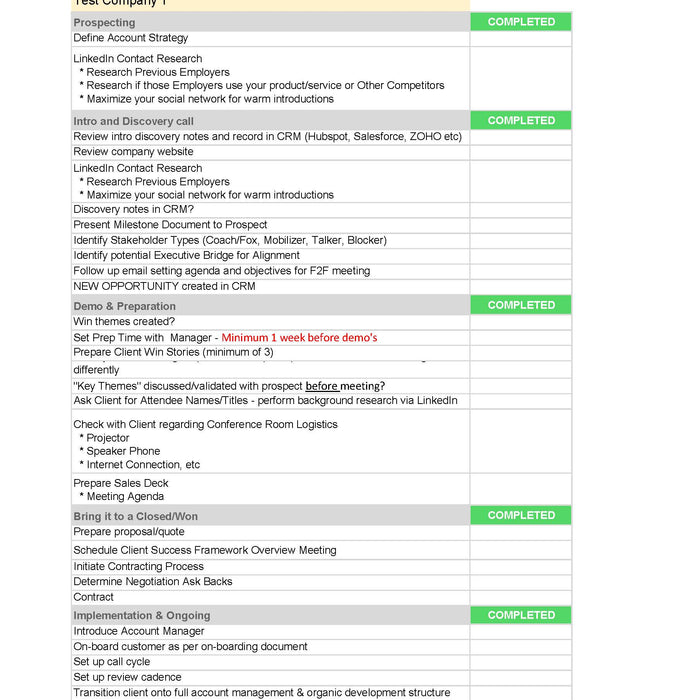 Sales Lifecycle Process Tracker Sales Lifecycle Process Tracker