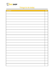 Things to do today list