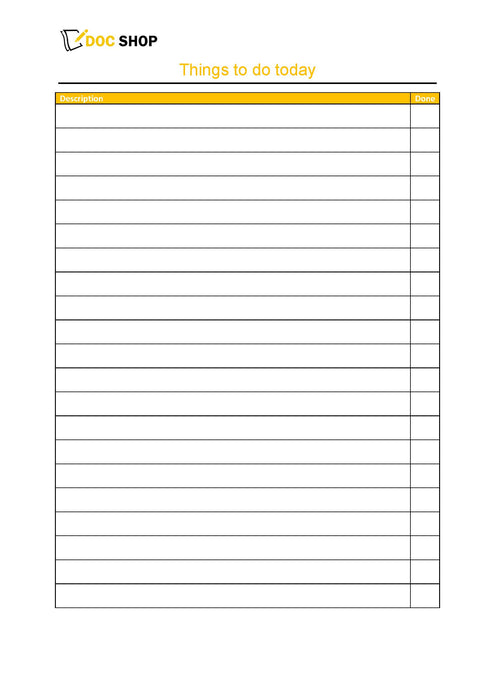 Things to do today list Things to do today list