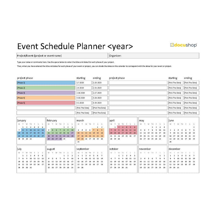 Event Schedule Planner Template Event Schedule Planner Template