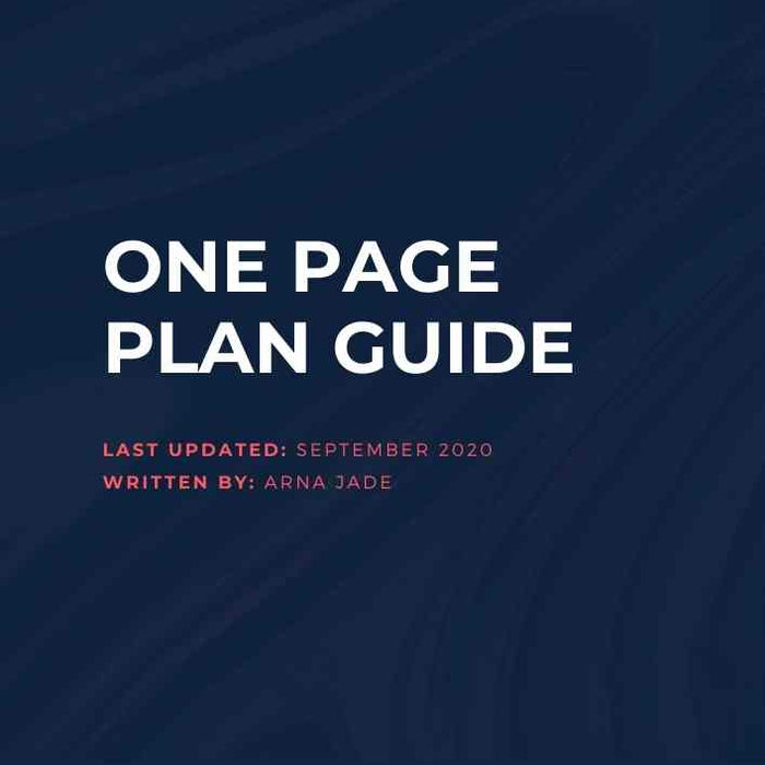 One Page Plan Template & Guide