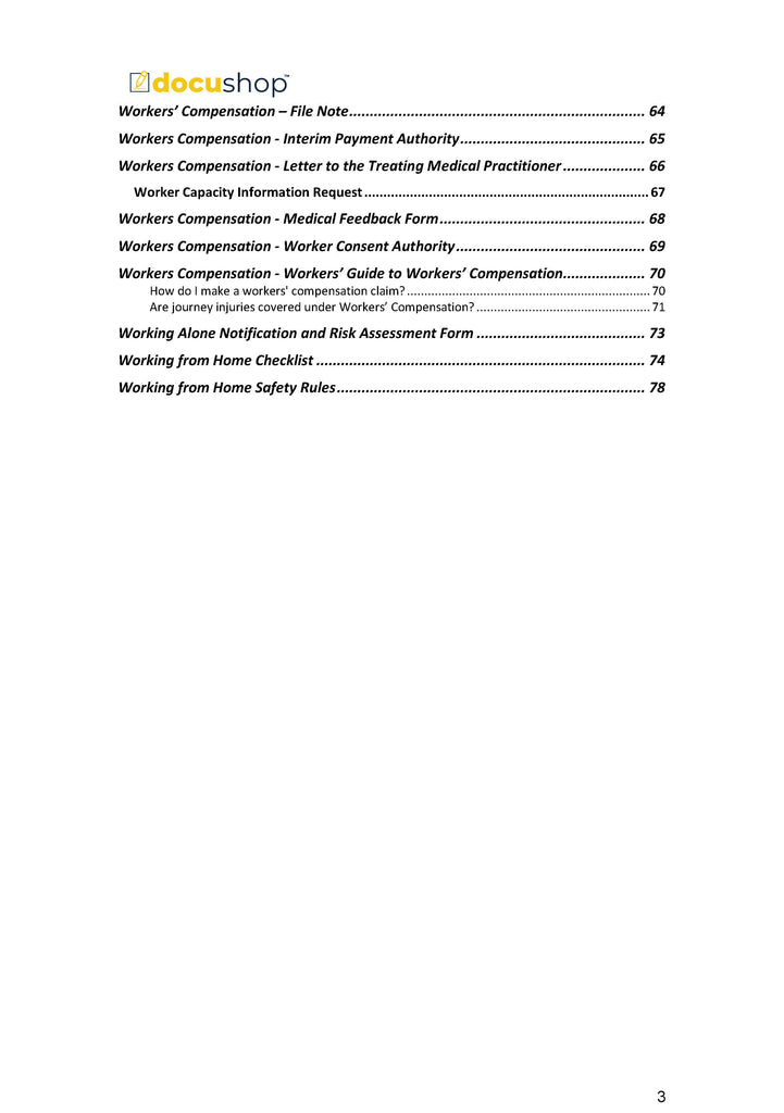 Complete Occupational Health & Safety Template & Guide Pack – docushop
