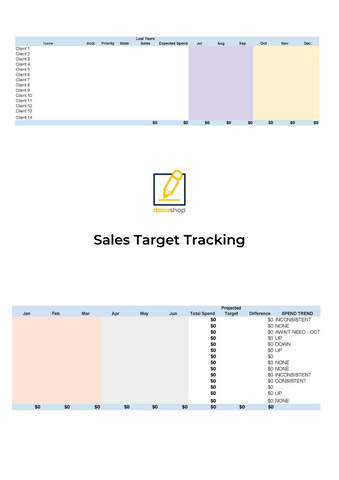 Sales Target Tracking Excel Template