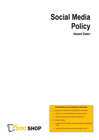 Social Media Policy