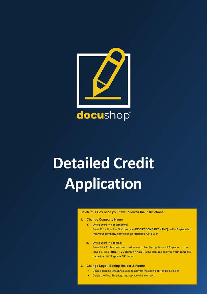 Credit Application Detailed